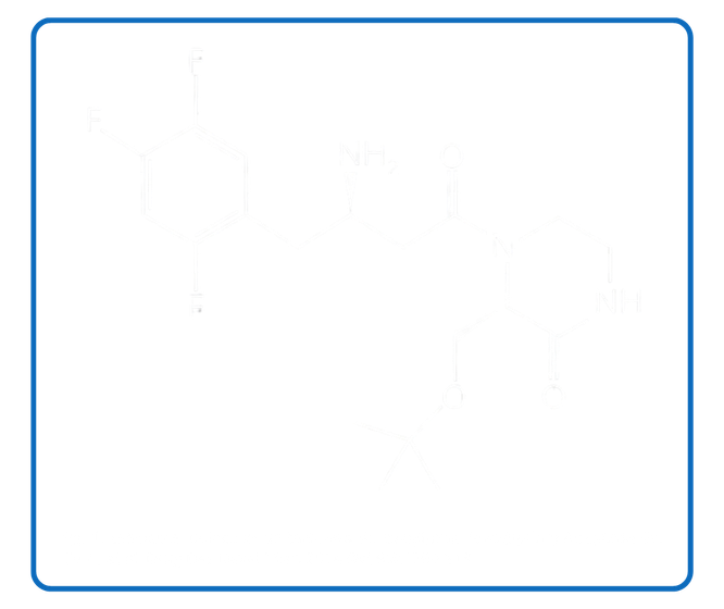 Estrutura molecular do tartarato de evogliptina (evogliptina) Adaptada de: Gu N, et al. Drug Des Devel Ther. 2014 Oct 6;8:1709-218 - 2
